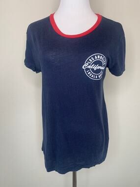 Brandy Melville Ringer T Shirt LA CA Local One size Graphic Tee